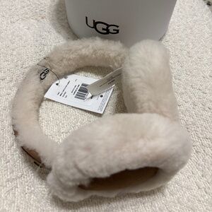 NWT UGG suede and shearling earmuffs